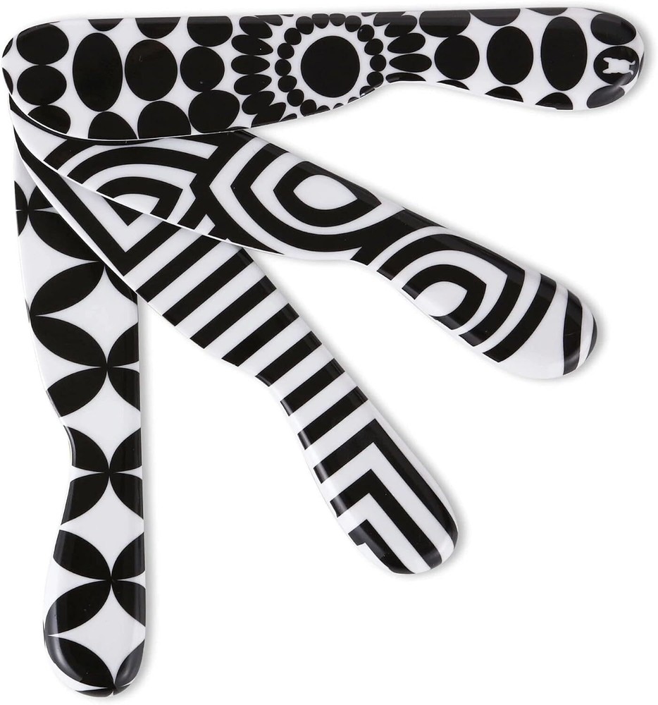 French Bull 12-Piece Dinnerware Set Black & White Medium, Black/White
