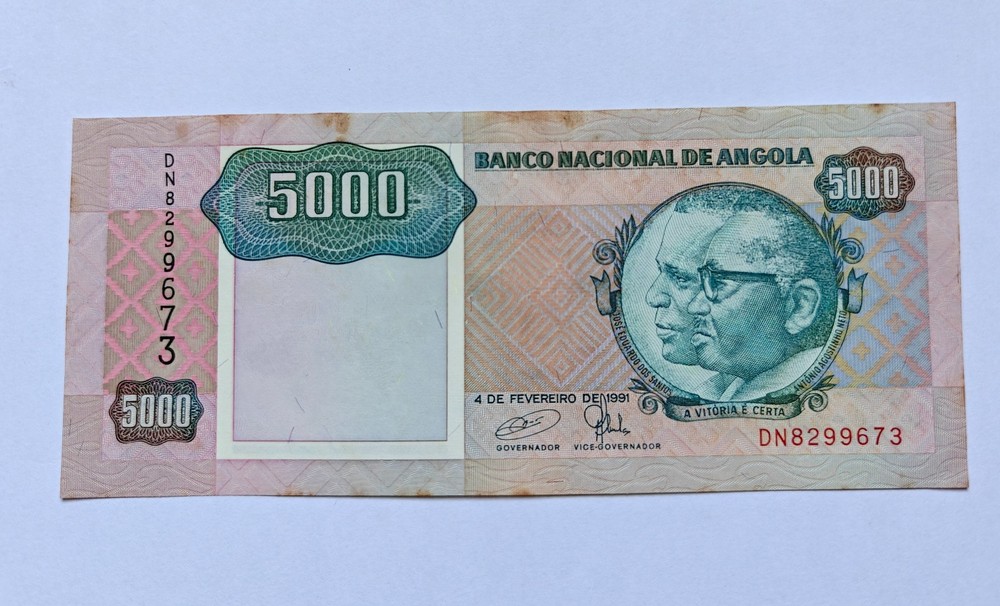 ANGOLA 5000 Kwanzas 1991 VF