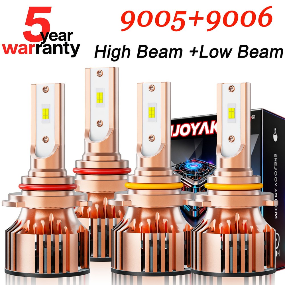 For Honda Accord 1990-2012 4Pcs CSP LED Headlight Bulb Kit High&Low Beam 6500K