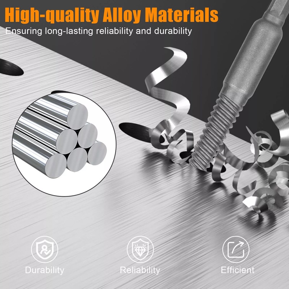 6Pcs Stud Screw Extractor Remover For long-lasting reliability and durability