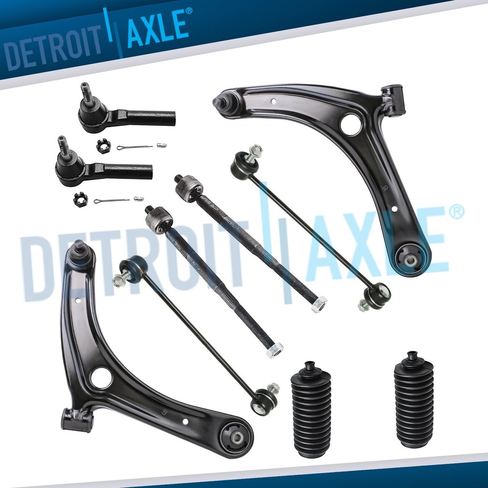 10pc Front Lower Control Arms Tie Rods for Jeep Compass Patriot Dodge Caliber