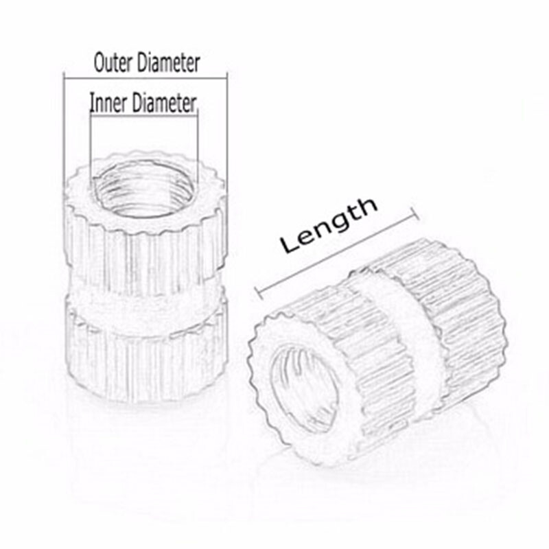 M3 Brass Solid Knurled Nuts Thumb Nuts Insert Embedded Nuts