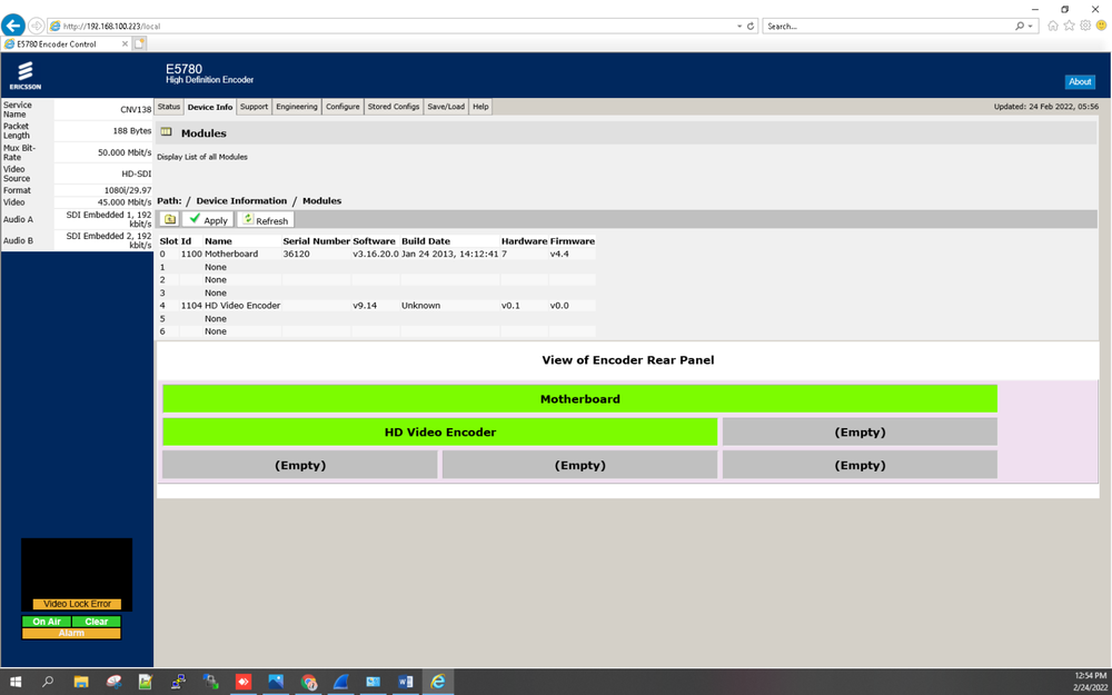 Tandberg Ericsson Encoder E5780
