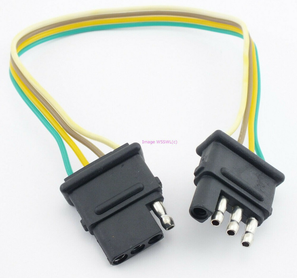 16 AWG 1ft 4-Wire Polarized Trailer Harness - Radios Trailers Projects