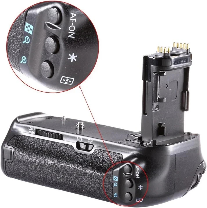 Battery Grip Replacement for BG-E14 Vertical Grip with Shutter/Function Buttons