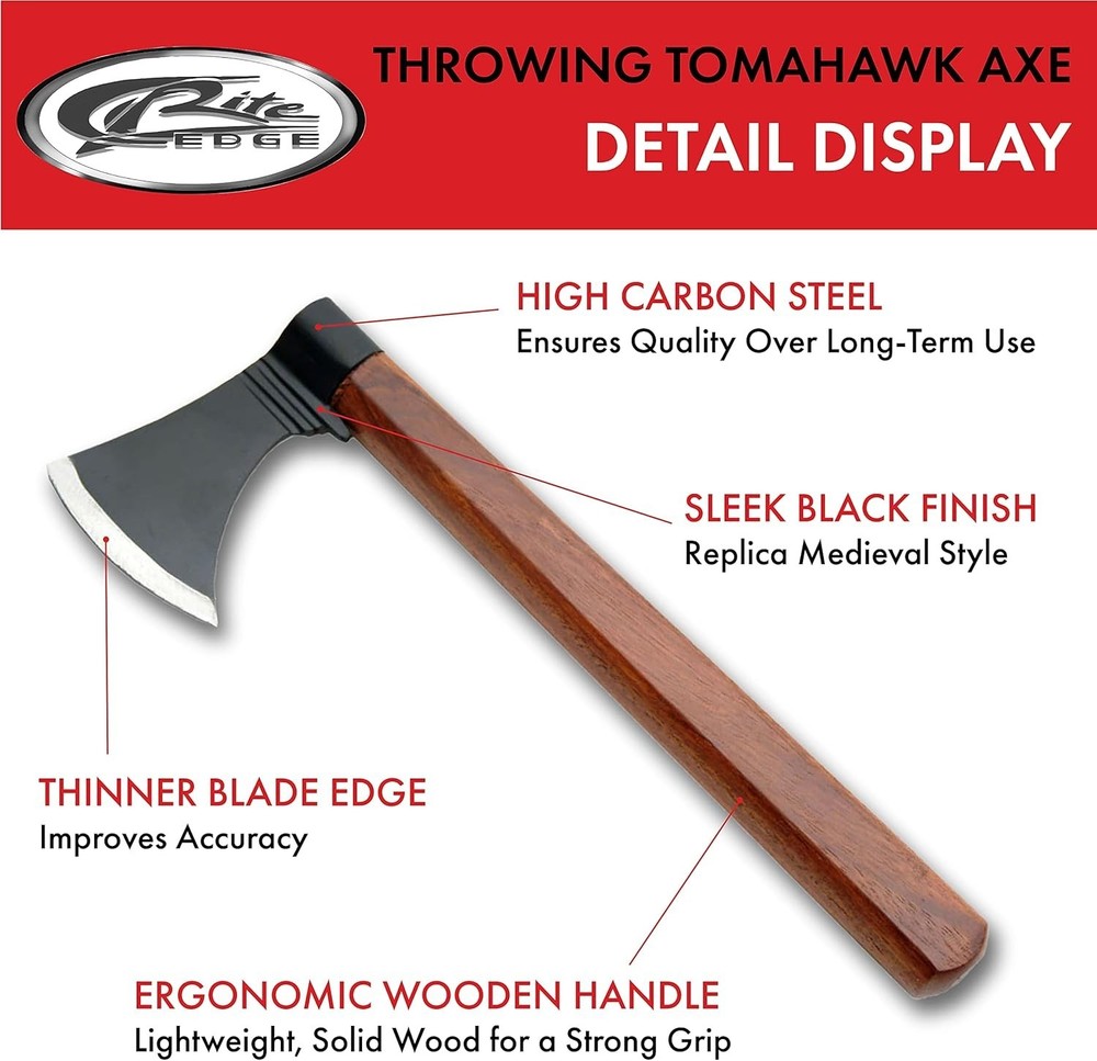 Supplies Throwing Tomahawk Axe, Black