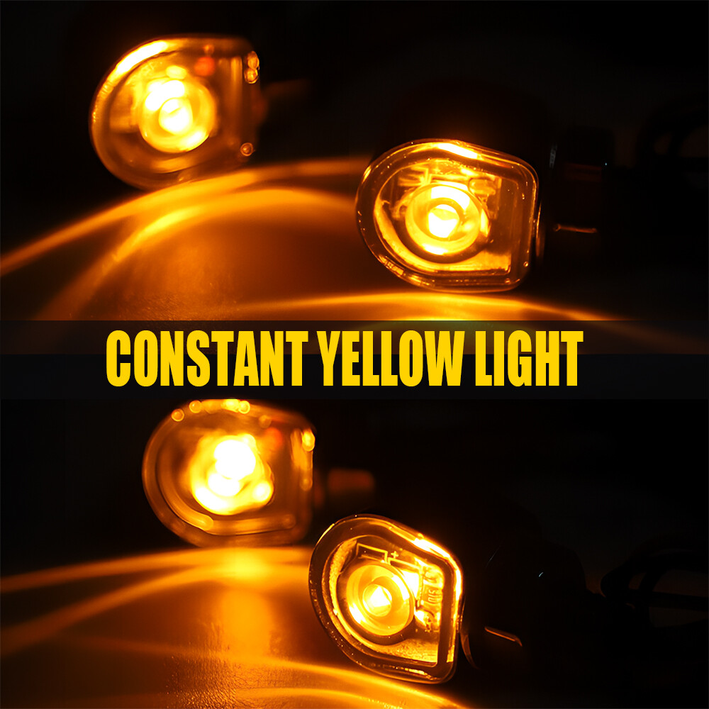 2X LED Motorcycle Turn Signals Indicator Amber Blinker Light Universal Mini EAH