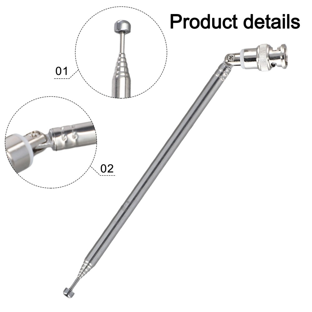 Telescopic Antenna BIN BNC Connector Digital Desktop Fm Frequency Range Handheld