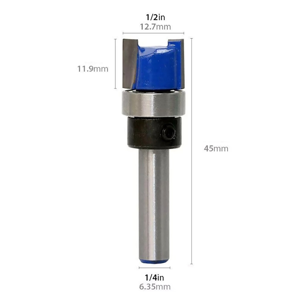 Router Pattern Bit 3 Pieces 1/4 Inch Shank Flush Trim Pattern Template Router