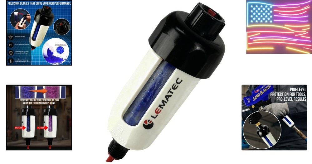 Air Dryer for Compressor with Replaceable Desiccant Element, Water Separator ...