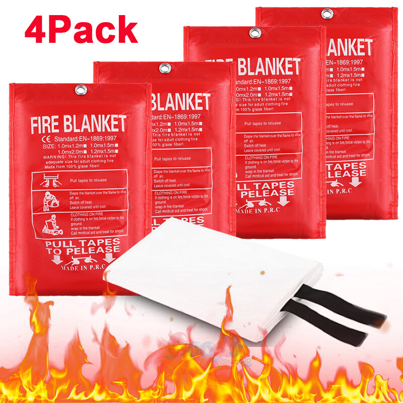 Large Fire Blanket Fireproof For Home Kitchen Office Warehouse Emergency Safety