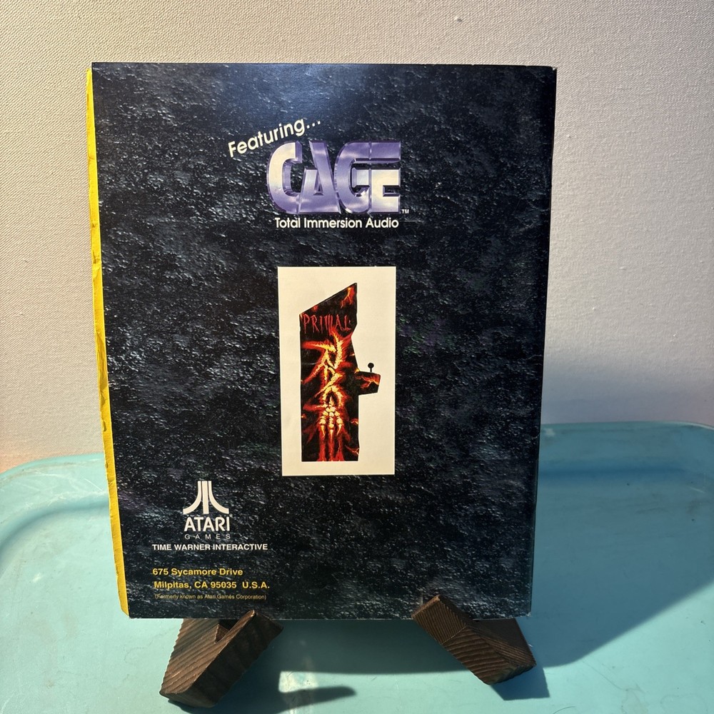 Atari Primal Rage Arcade Game Operators Manual 1994