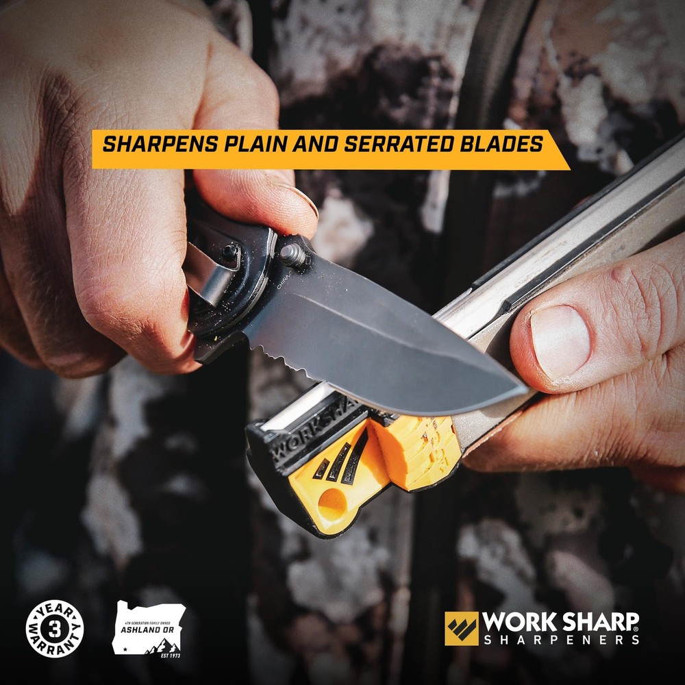 Work Sharp Guided Field Sharpener, Compact Travel Knife One Size, Black