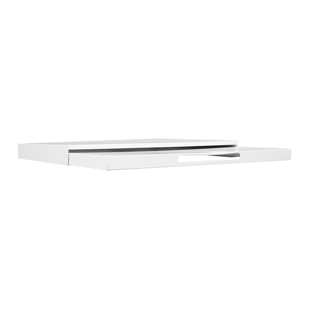 Microwave Stand with Pull-Out Shelf, Countertop Organizer for Compact Microwaves