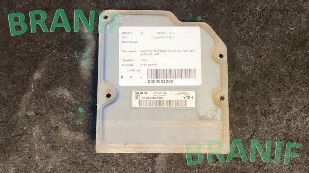 CADILLAC CTS Transmission Control Module Unit 5WK33581DW