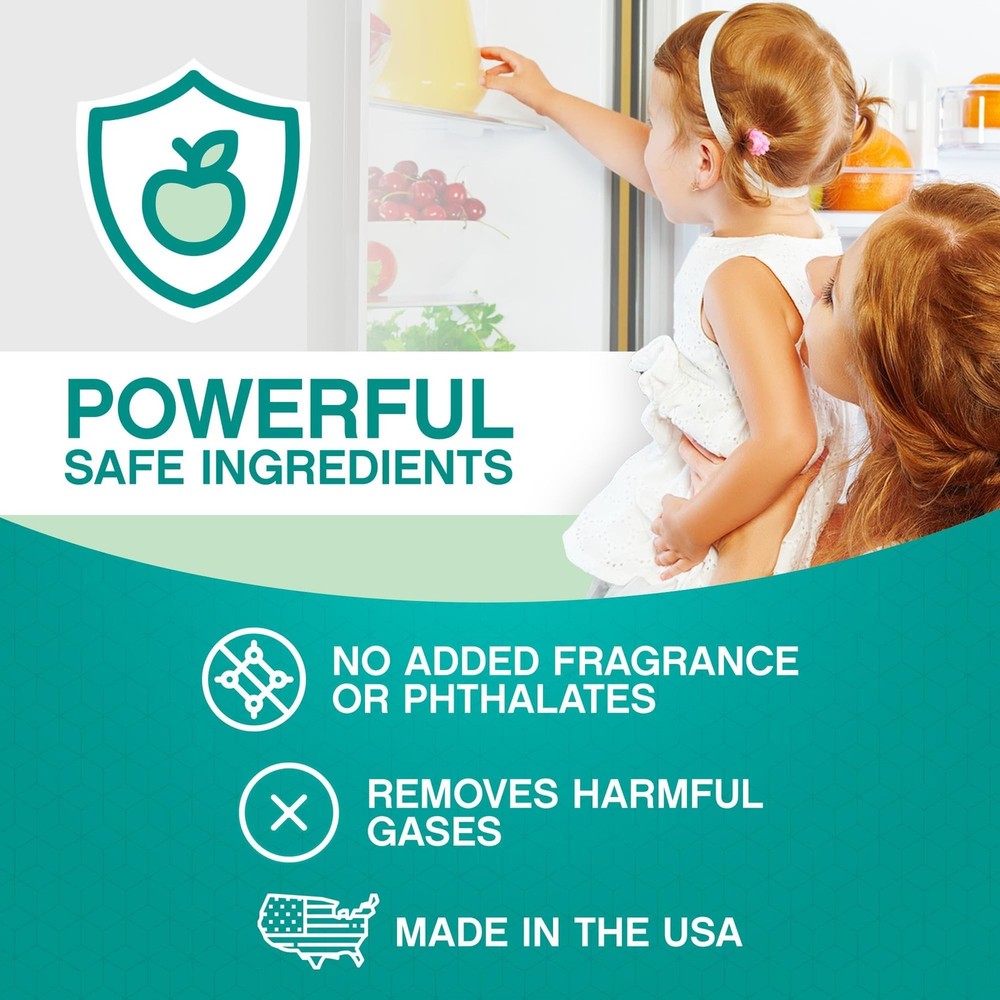 Refrigerator Deodorizer with Zeolites (2-Pack) - Odor Eliminator for Fridge &...