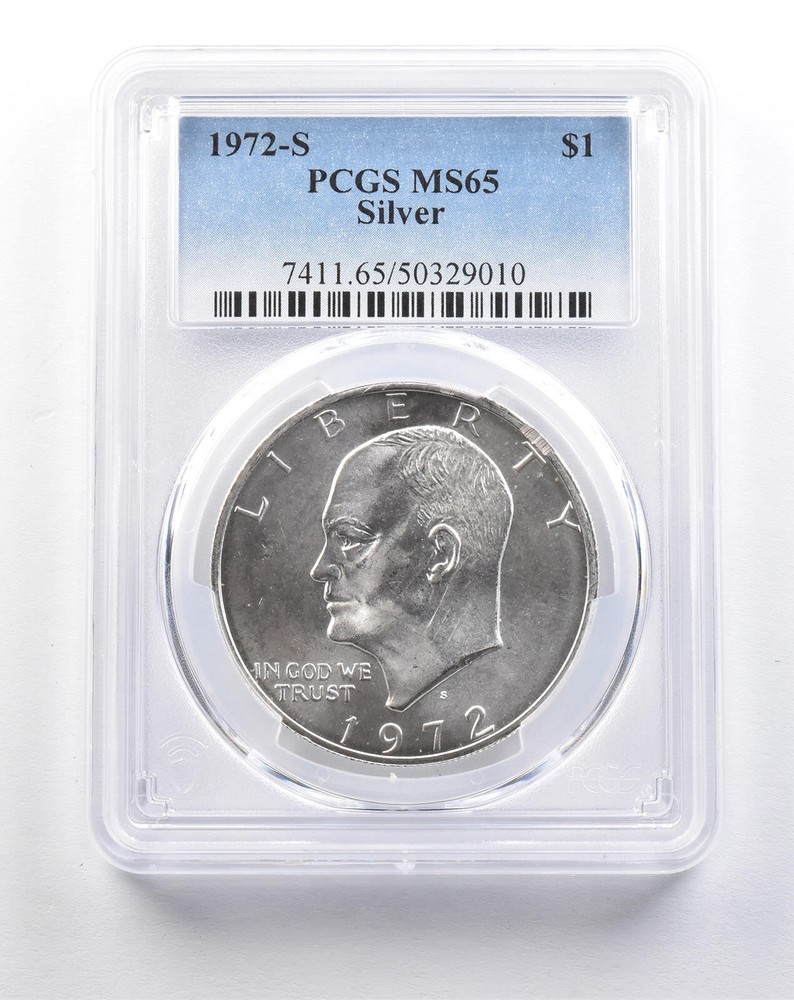 1972-S Eisenhower Dollar Silver Peg Leg MS65 PCGS *5305