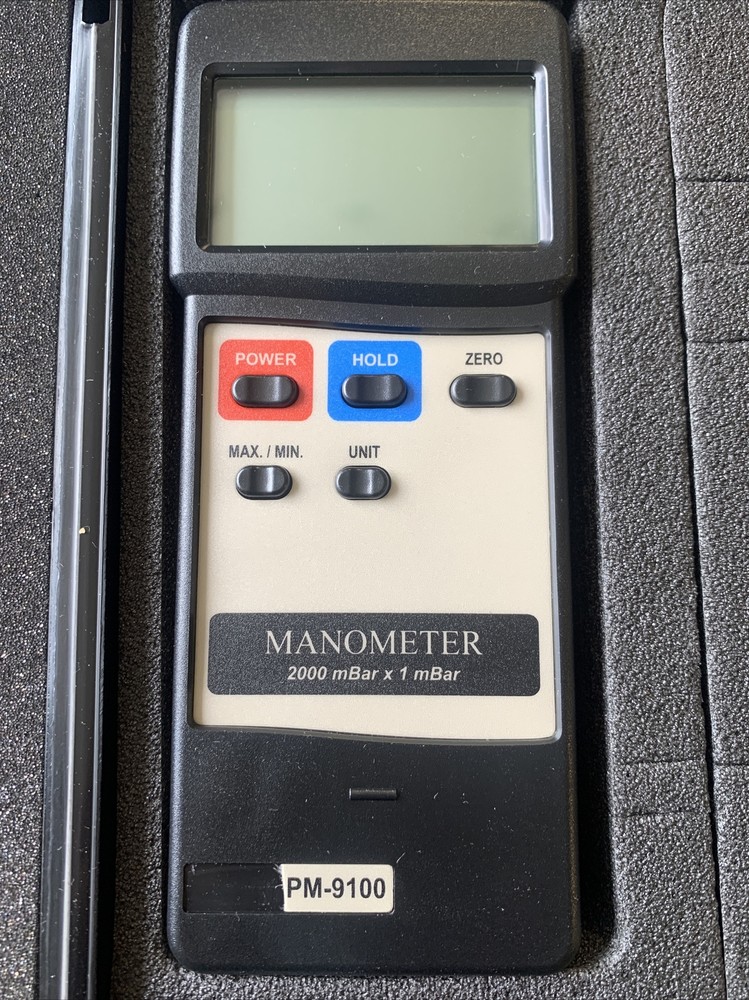 PM-9100 Heavy Duty Digital Manometer 2000 Mbar NEW