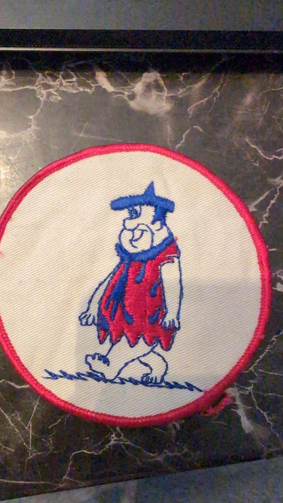 Vintage Fred Flintstone Embroidered Patch