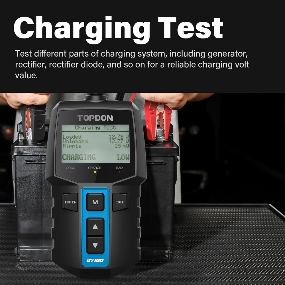 Digital Auto Battery,Alternator Analyzer Charging Cranking System Tester for Ca