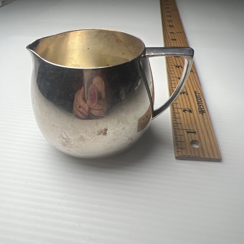 Vintage Antique Nobility Plate Silver Plate Creamer Server Handle Mini Pitcher
