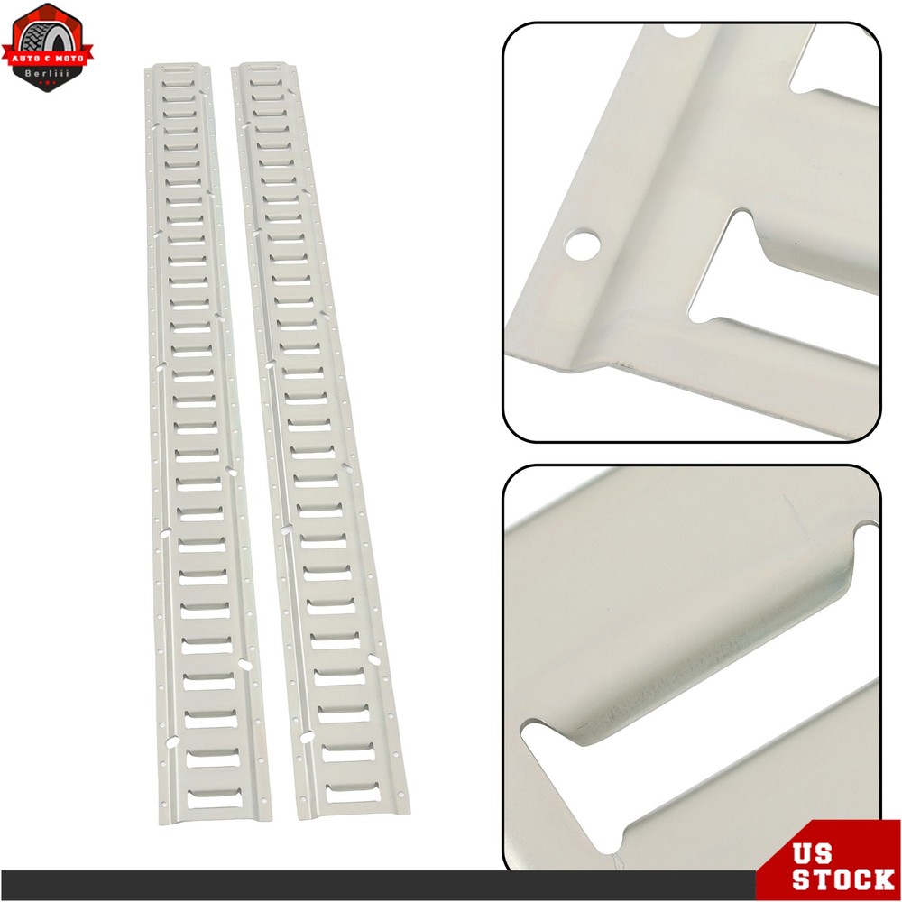 Durable Carbon Steel E Track Tie Down Rail Kit Silver Galvanized Replacement