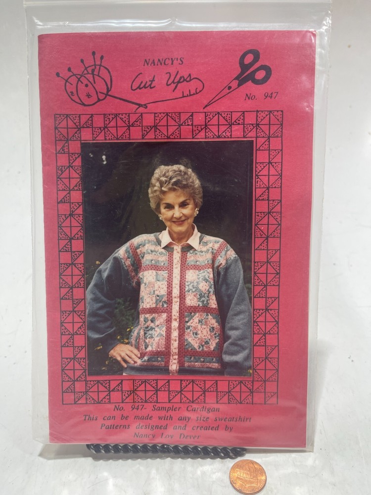 Nancy’s Cut Ups No 947 Sampler Cardigan Pattern