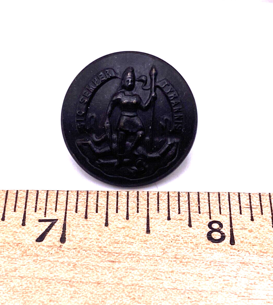 Vintage Virginia "Sic Semper Tyrannis" Post Civil War repousse button