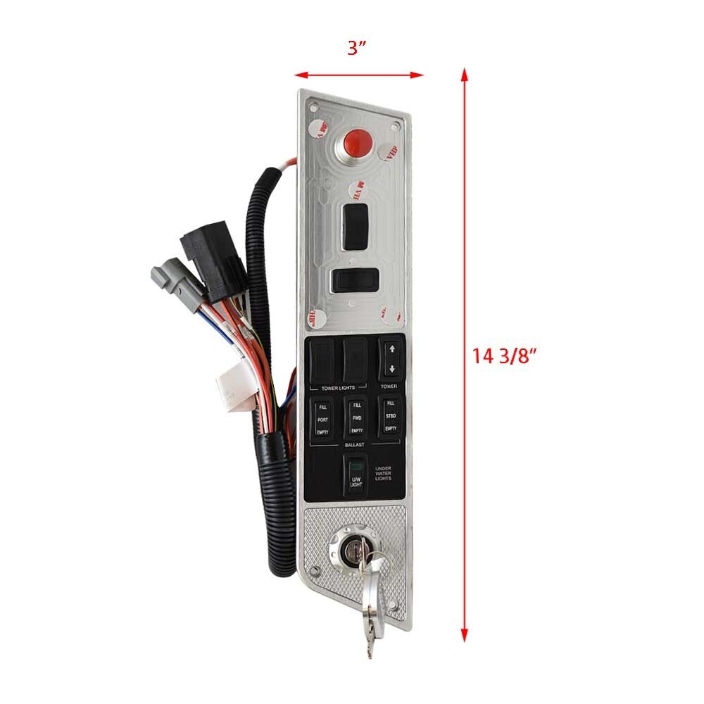 MasterCraft Boat Ignition Switch Panel 500604 | X20 Inboard Aluminum