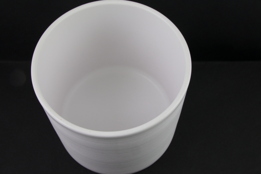 Scheurich Germany Small White Ribbed Ceramic Planter 828-14