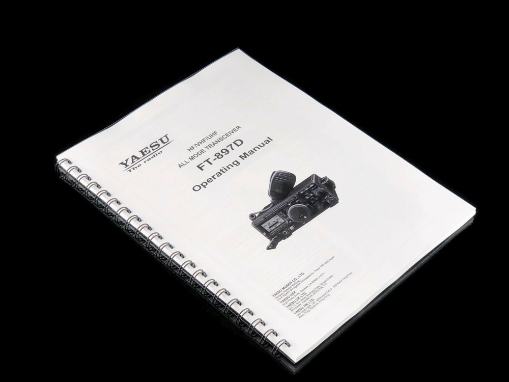 Yaesu FT-897D Transceiver Instruction Manual Operating Guide Coil Bound