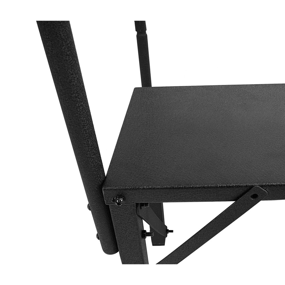 2 Step RV Steps with 2 Handrails w/Step Mat 660 lbs Load Capacity For Trailers