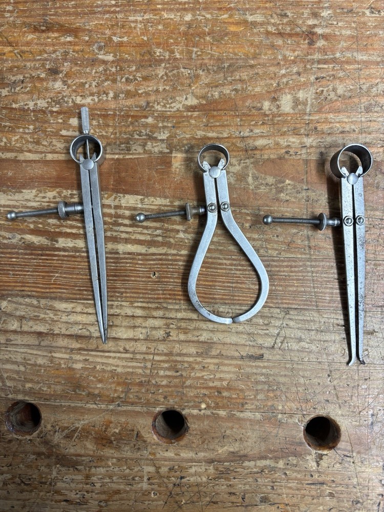 L. S. Starrett Flat Leg Calipers Inside Outside Divider