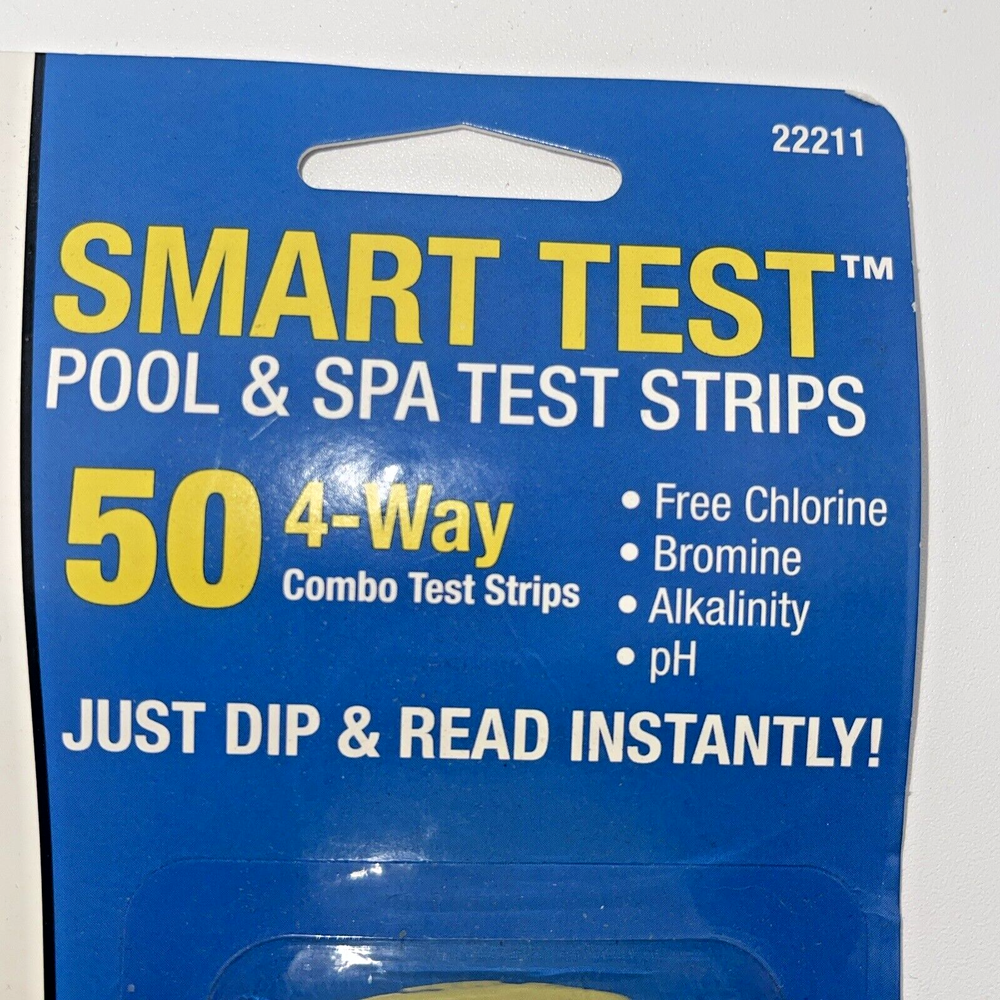 Poolmaster 22211 Smart Test 4-Way Pool Test Strips -NIB