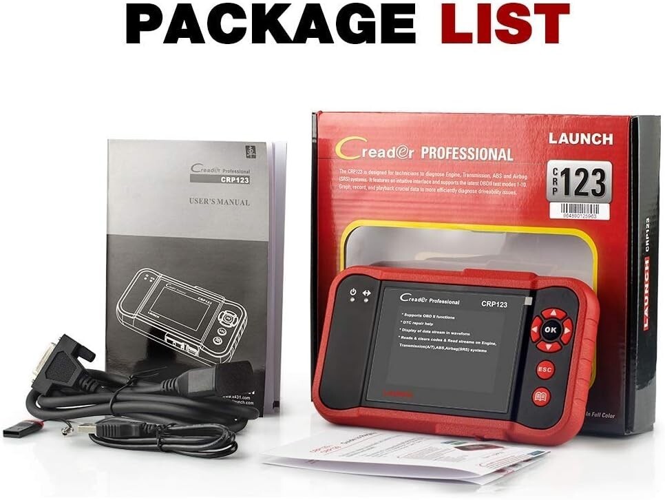 2024 LAUNCH X431 CRP123 OBD2 Diagnostic Scanner ABS SRS Fault Code Reader Tool