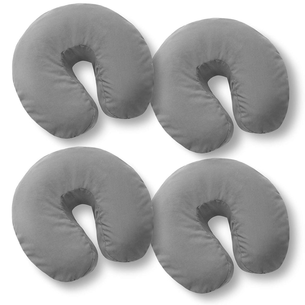 4-Pack Premium Microfiber Face Cradle Covers - Ultra Soft Fitted Massage Table C