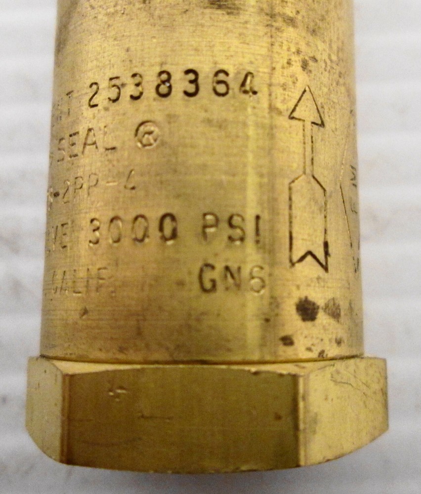 Circle Seal 252B-2PP-4 Check Valve 3000PSI GN6