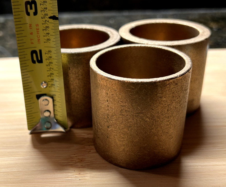 3 Bushings Copper or Brass Alloy