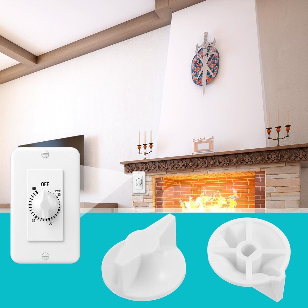 2 Pack Timer Switch Knob Replacement for Intermatic - 146MT574, White