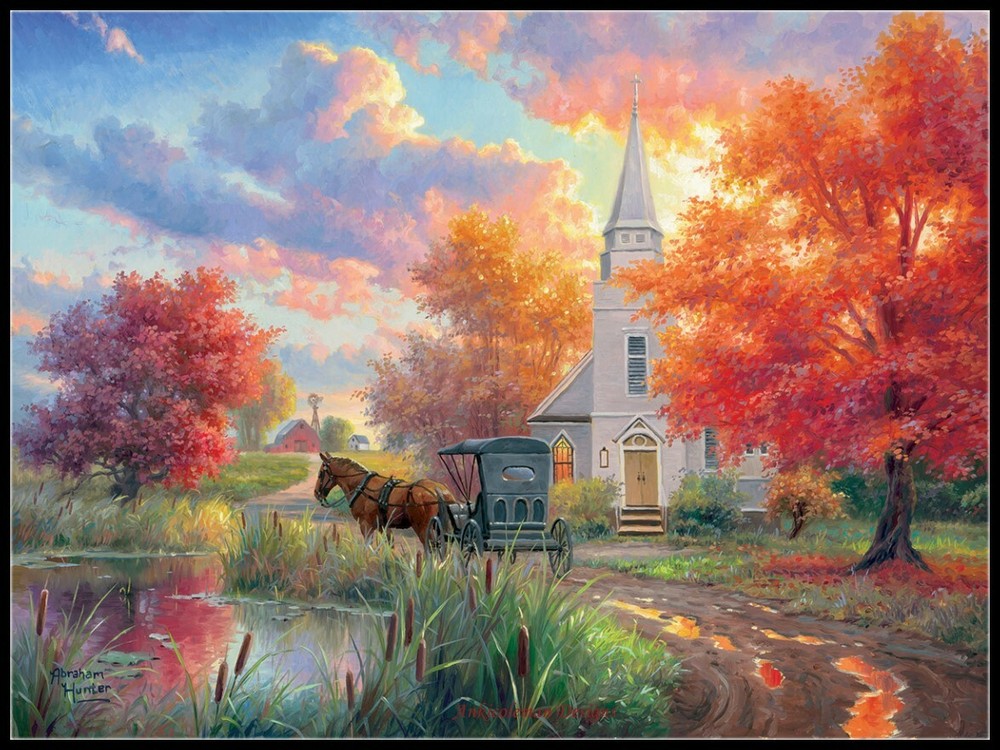 Sunday Morning - DIY Chart Counted Cross Stitch Patterns Needlework DMC Color