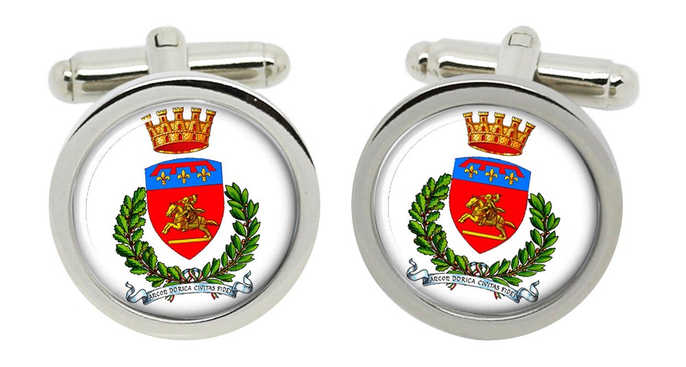 Ancona (Italy) Round Cufflinks in Box