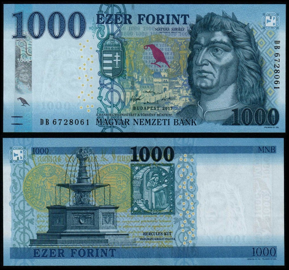 HUNGARY 1000 FORINT (P203) 2017 UNC