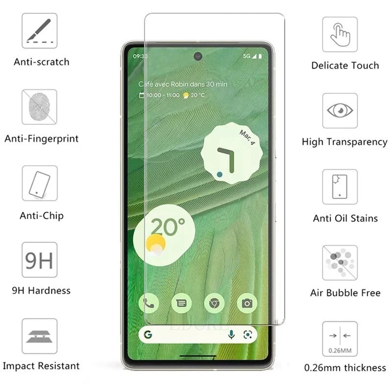 4 Pack Full Cover Tempered Glass Screen Protector For Google Pixel