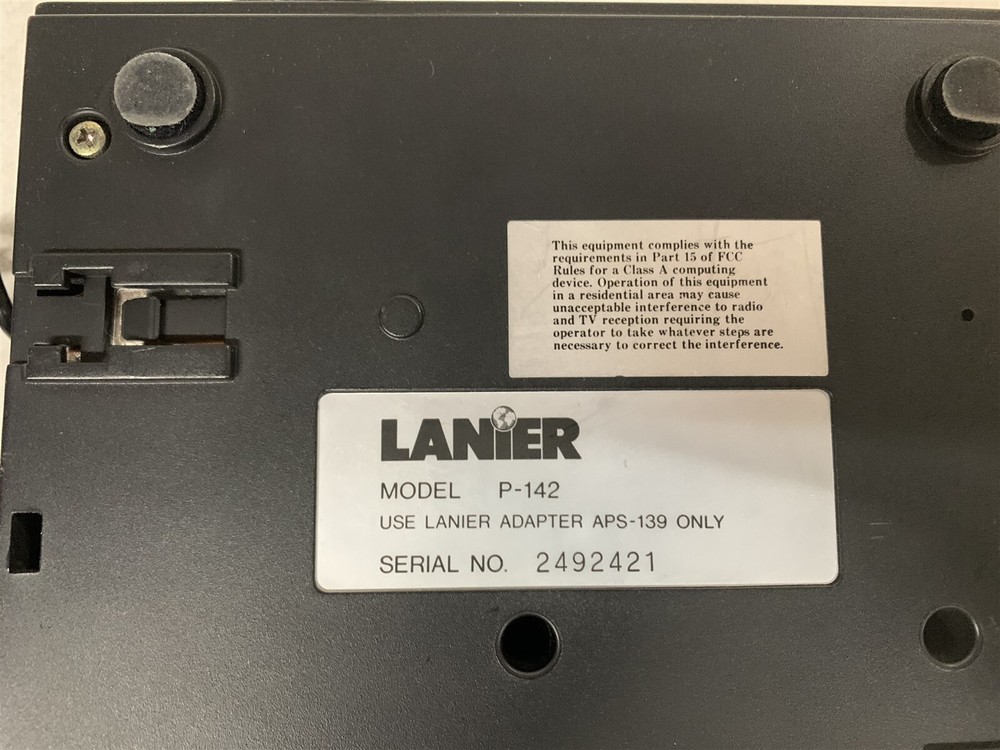 LANIER P-142 TRANSCRIBER CASSETTE PLAYER