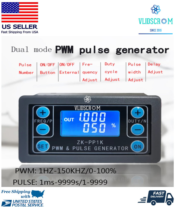 PWM Signal Generator Module Adjustable Pulse Frequency Duty Cycle Square Wave GL