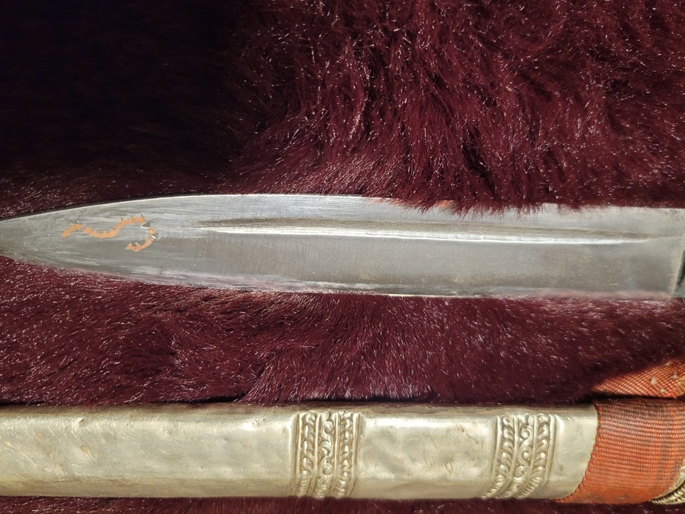 Antique Tibetan Silver Knife-Dagger with Silver Sheath