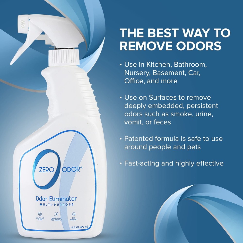 Zero Odor - Multi-Purpose Strong Odor Eliminator for Home, Office, Car, Bathr...