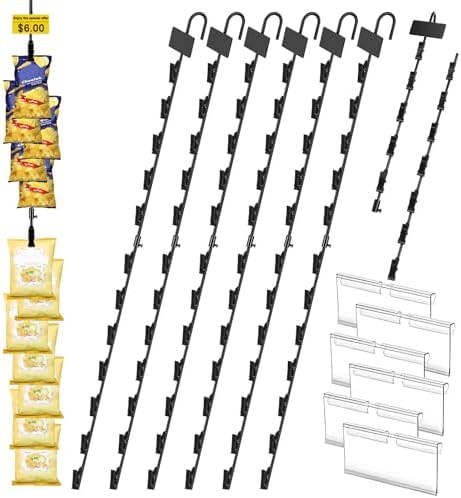 Snack Display Rack with Multiple Hooks