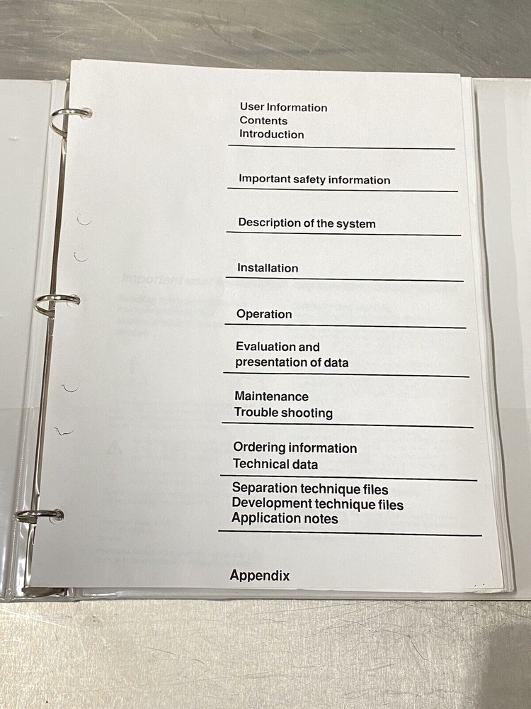 Pharmacia Phast System Electrophoretic Syst - Users Guide / Instruction / Manual