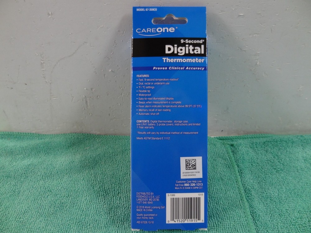 NEW CareOne 9 Second Digital Thermometer